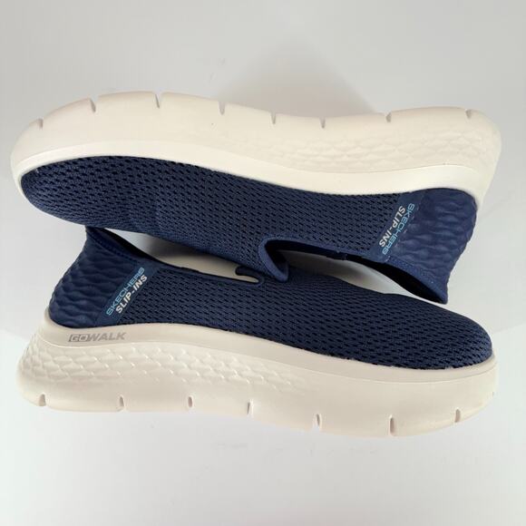 Skechers Slip Ins GoWalk Women Sze 9 Navy Air Cooled Memory Foam Walking Travel - Picture 6 of 11